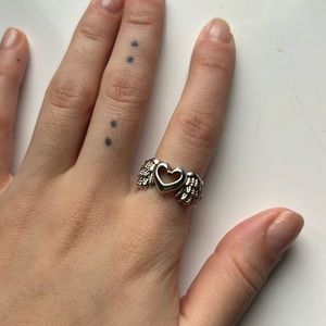 Angel heart ring